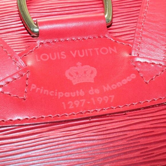 LOUIS VUITTON Epi Montsouris MM Backpack Red - Picture 9 of 16